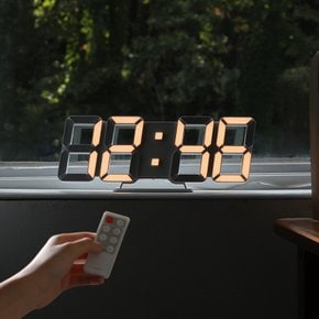 퓨어 화이트골드 30cm 슬림형 LED 벽시계 (M) 리모컨 3D 거실시계