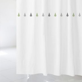 SC176 샤워 커튼 북유럽 스타일의 단순한 나무 패턴 S기본 플라스틱고리
