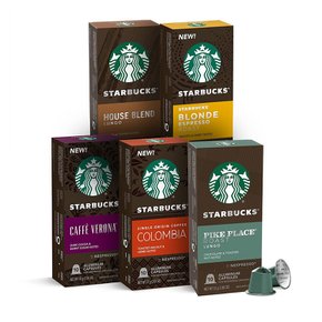 [해외직구]스타벅스 네스프레소 커피캡슐 오리지널 베스트셀러 5가지맛 50입/ Starbucks Nespresso Best Seller Original