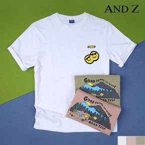 조구만 콜라보 프린트 오버핏 반팔 티셔츠 (BZB2TR1124_B)