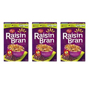 [해외직구]포스트 시리얼 레이신 브란 통곡물 건포도 708g 3팩 Post Cereal Raisin Bran Whole Grain 25oz