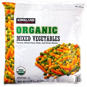 코스트코 커클랜드 유기농 야채믹스 2.26kg 당근 옥수수 완두콩 그린빈