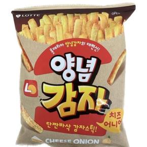 롯데제과 롯데리아 양념감자스틱 치즈어니언맛 50g x 5개