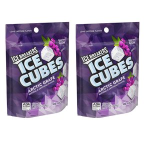 [해외직구]아이스 브레이커 큐브 껌 아틱 그레이프 100입 2팩/ Ice Breakers Gum Cubes Arctic Grape