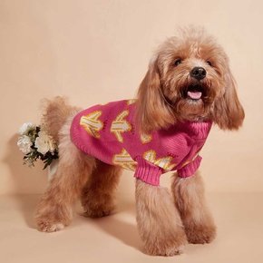 강아지 부드러운 귀여운 패턴 디자인 니트 스웨터 옷