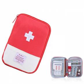 상비약 비상약 구급함 구급파우치 캠핑 처치 구급약품 여행용 응급 휴대용 레드 X ( 2매입 )