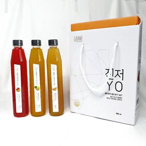 진저YO 3종선물세트 깔라만시청/오미자청/생강청/레드자몽청/레몬청/유자청