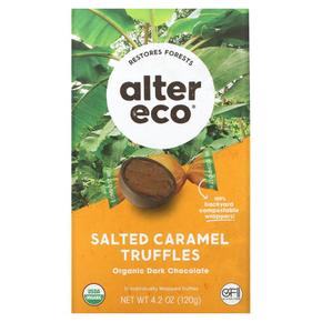 [해외직구] Alter Eco 알터에코 솔티드 카라멜 다크 초콜릿 120g 2팩