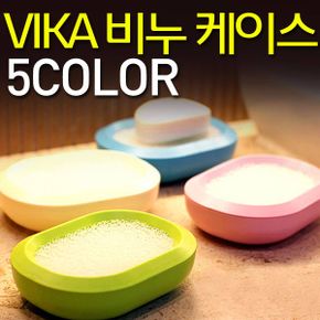 비누받침대 욕실용품 비누케이스 청결 이중구조 스펀지 VIKA 옐로우 X ( 2매입 )