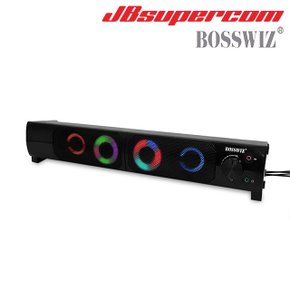 AION BOSSWIZ SP-335 RGB LED USB 전원 사운드바 스피커 - JBSupercom