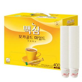 맥심 모카골드 마일드 400T+종이컵400개.