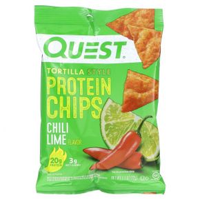 Quest Nutrition 토르티야식 단백질 칩 칠리 라임 12봉 각 32g(1.1oz)