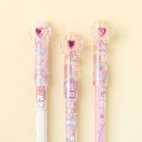 JW 산리오 세트 투명 연필캡-4EA 핑크 분홍