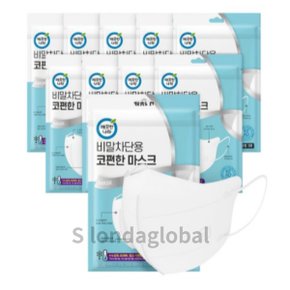 깨끗한나라 KF-AD 코편한 대형 화이트 마스크 60매