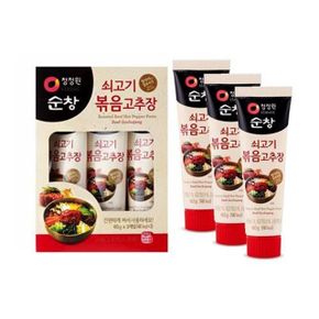 요리소스 청정원 쇠고기볶음 고추장 만능 양념 고추장60g  3개