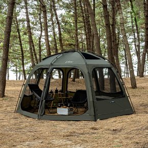 KZM 돔 쉘터 3인4인용 간편 설치 캠핑 텐트 비바 돔 쉘터 플러스
