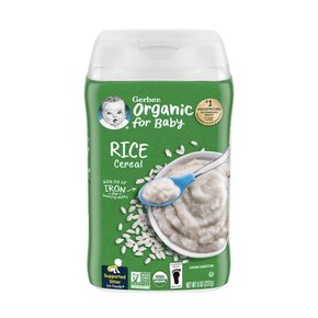 [해외직구] 거버 아기 시리얼 이유식 라이스 쌀 오가닉 227g