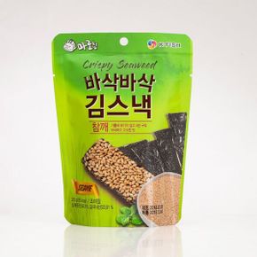 영양간식 어린이간식 안주 김스낵 참깨와사비맛 6봉 / 김 간식 웰빙 식품 맥주