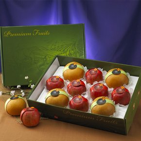 사과+배 혼합세트(5.5kg/특대사과6과+배4과내외)/황금보자기 선물포장