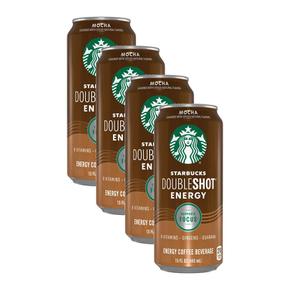 [해외직구] Starbucks 스타벅스 더블샷 에너지 모카 커피 에너지 드링크 443ml 4팩