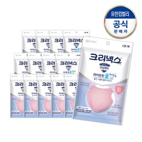 크리넥스 라이트핏 쿨 컬러 마스크 핑크 소형 5PX14개 (여름용 새부리형 마스크)