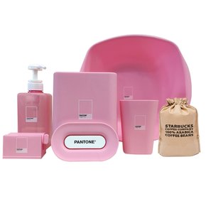 팬톤 욕실용품 6종 세트 파우치증정, 핑크