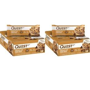 [해외직구] 퀘스트 초콜릿칩 쿠키도우 21g 프로틴바 12입 2팩 Quest Chocolate Chip Cookie Dough Protein Bars