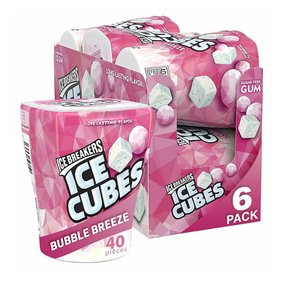[해외직구]아이스 브레이커 큐브 버블 브리즈 40입 6팩/ Ice Breakers Gum Cubes Bubble Breeze