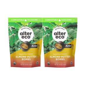 [해외직구] Alter Eco 알터에코 아몬드 버터 밤 다크 초콜릿 108g 2팩