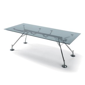 [무케/공식수입] 테크노Tecno_ 노모스테이블 NOMOS TABLE (이태리 유리 상판) 2000x1000