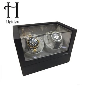 [Heiden] 하이덴 버사 엘리트 더블 와치와인더 VR002-Black Wood 무광 검정 명품 시계보관함 2구