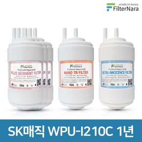 SK매직 WPU-I210C 고품질 정수기 호환 필터 1년 세트