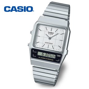 [정품] CASIO 카시오 공용 AQ-800E-7A 빈티지 레트로 아날로그 전자 메탈시계