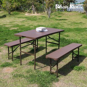 벨리체 뉴 라탄 테이블 1200 4인 벤치 세트 야외 접이식 의자 스툴 캠핑 다용도 정원 카페 펜션