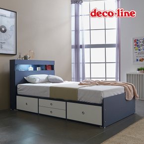 코넬 피카 LED 수납 침대 SS+독립40T매트 DKN076C