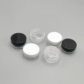 화장품 샘플 소분 용기 3g/5g블랙/화이트/투명