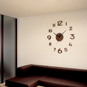 못없이 붙이는벽시계-DIY 인테리어-무소음벽시계 시크우드시트