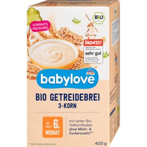 dm 베이비러브 babylove 3가지곡물 시리얼 이유식 400g (6개월)