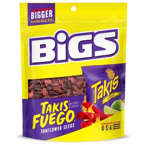 [해외직구] BIGS  Takis  Fuego  해바라기  씨  핫  칠리  라임  맛  저탄수화물  라이프스타일  5.35  온즈