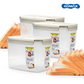 코멕스 토스트하기 편리한 식빵보관용기 3.6L x 3개
