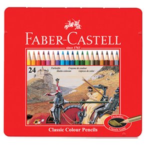 파버카스텔 일반 색연필 24색 틴케이스 (115845)
