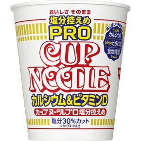 닛신 식품 컵 누들 염분 소극 PRO 1 일분의 칼슘 & 비타민 D [식이 섬유 가득] 73g × 12 개