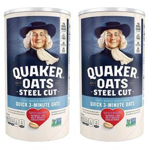 미국직구 Quaker 퀘이커 스틸컷 오트 시리얼 퀵 3분 오트 709g 2팩