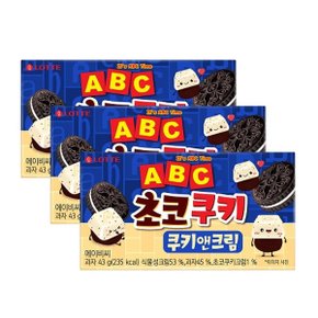 ABC 초코쿠키 쿠키앤크림43gX12개
