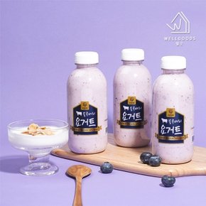 [웰굿] 강훈목장 수제 블루베리요거트 500ml x 6