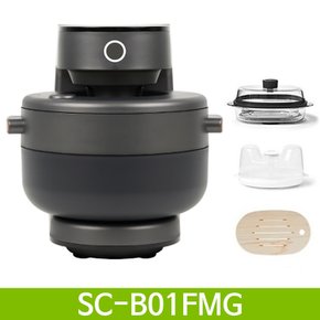 휴롬 SC-B01FMG 스팀팟 멀티 이지 쿠커 찜기 풀세트 (유리용기+살균용기+편백트레이) / KN