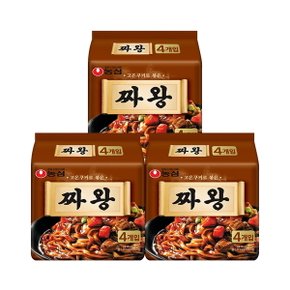 농심 짜왕 멀티팩(4봉지) x 3팩 / 봉지라면[무료배송]