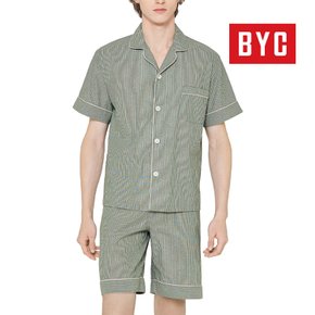 BYC 남성 반팔 잠옷세트 순면 100% 커플 파자마 홈웨어 NCZ1007 1매입