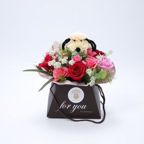 비앙코 댕댕이 꽃선물 꽃상자 어버이날 스승의날 생일선물 프로포즈 꽃배달