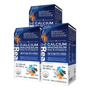 칼슘 마그네슘 아연 앤 비타민D 1305mg 100정 3병